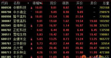 股市行情今日大盘_农牧业版面4日盘里大幅度拉涨上涨
