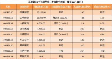今日股市行情大盘走势图-高毅邻山1号远眺股票基金在三季度买入海康(002415)