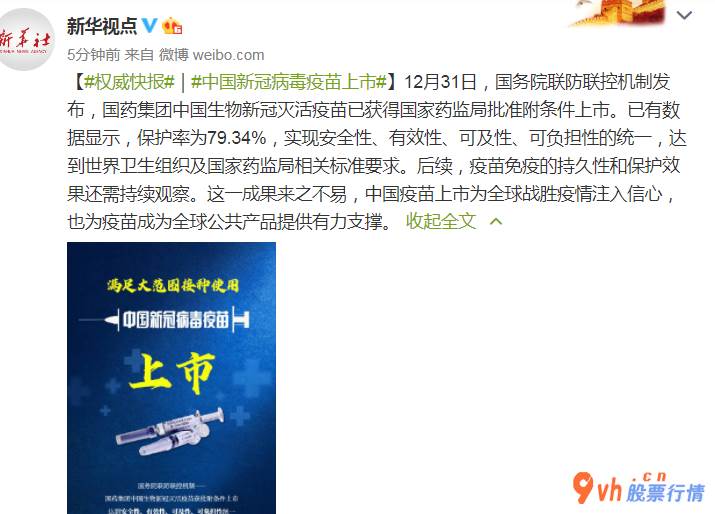 今天10条利好消息：官方宣布重磅消息!全员完全免费出示,不久,我国新冠预苗发售!