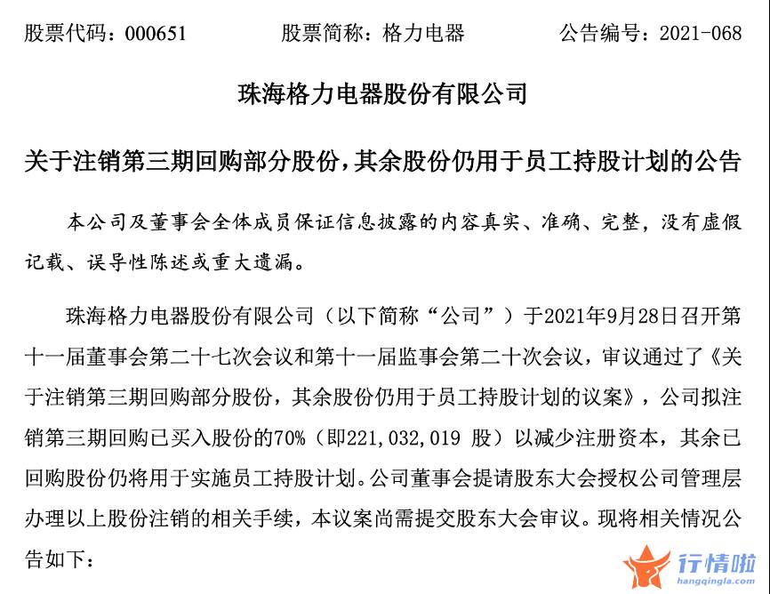 今天9条重大利好消息-此次变更第三期部分回购股份用途并注销是公司结合目前实际情况作出的决策