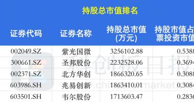 今日中国最新股市消息 总市值近1800亿元，两只未盈利个股持仓变动最大