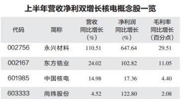 今天最新股市消息新闻 核电板块受机构追捧，装机规模将进一步扩大