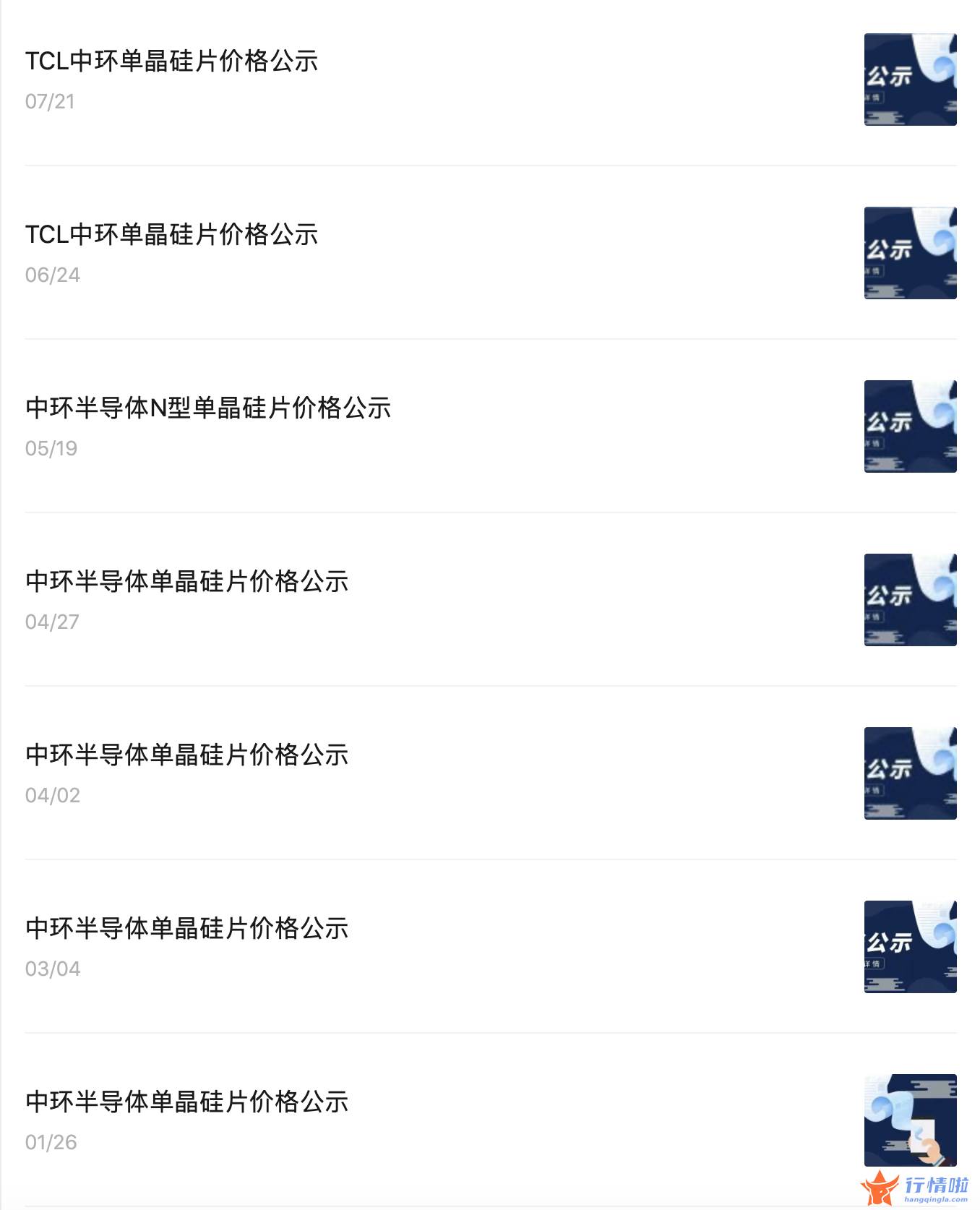 今天11条利好消息集锦：硅片双寡头年内合计18次调价，机构称明年一季度或面临价格拐点